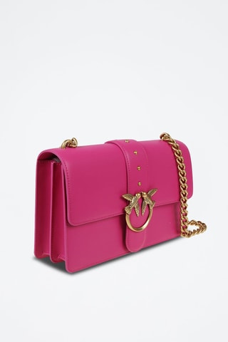 Bandolera de piel - Fucsia