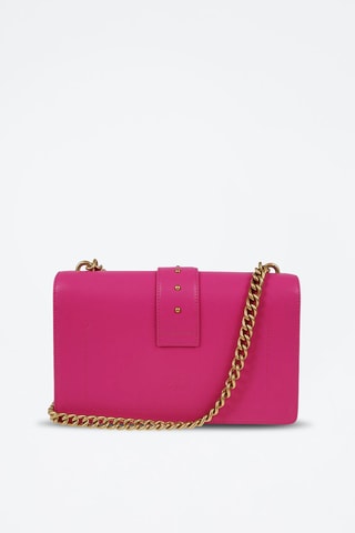 Bandolera de piel - Fucsia