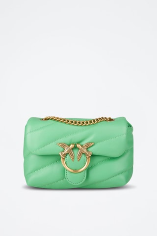Sac bandoulière en cuir de mouton - Vert d'eau