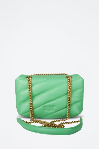 Sac bandoulière en cuir de mouton - Vert d'eau