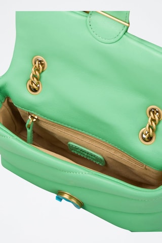 Sac bandoulière en cuir de mouton - Vert d'eau