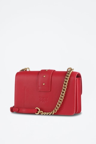 Sac bandoulière en cuir Love One Mini - Rouge