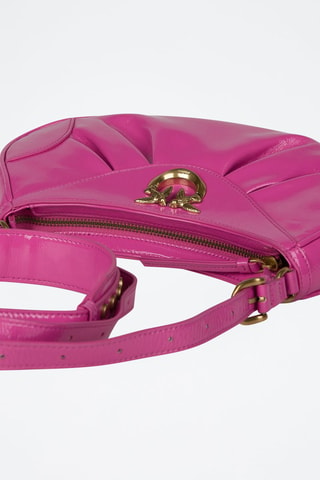 Sac bandoulière en cuir de mouton - Fuchsia