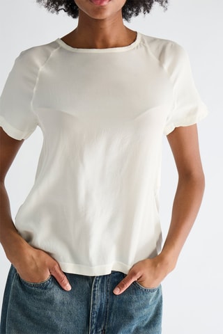 Top en soie - Blanc