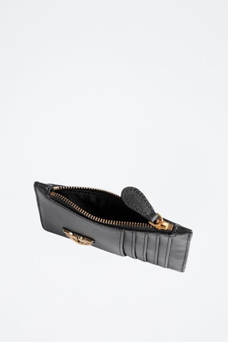 Porte-cartes en cuir - Noir