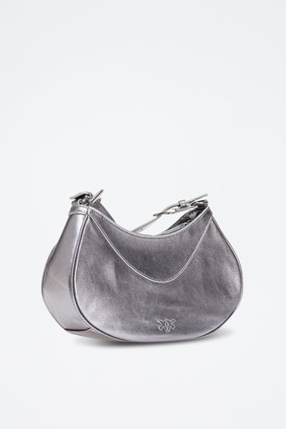 Sac bandoulière en cuir de mouton - Argenté