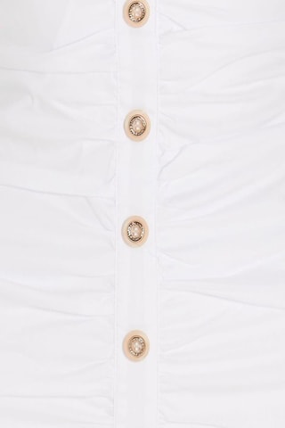 Robe fourreau - Blanc et marron clair