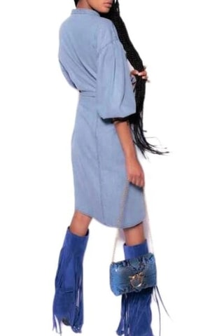 Robe droite en lin - Ciel