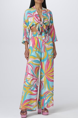 Pantalon taille haute - Multicolore