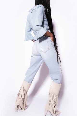 Jean taille haute - Bleu