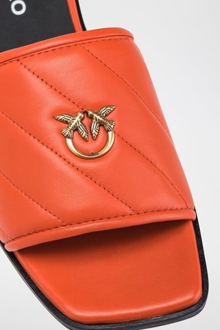 Mules en cuir - Orange