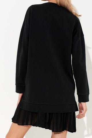 Robe sweat trompe-l’œil - Noir