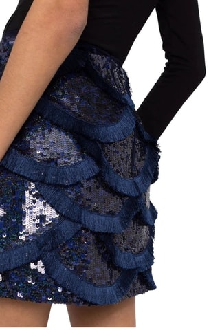Minijupe taille haute - Bleu marine