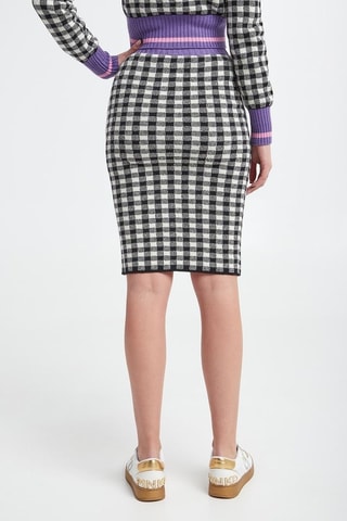 Jupe droite taille haute - Blanc et noir