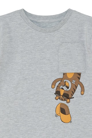 T-shirt en Joggingbroek - Beige en grijs