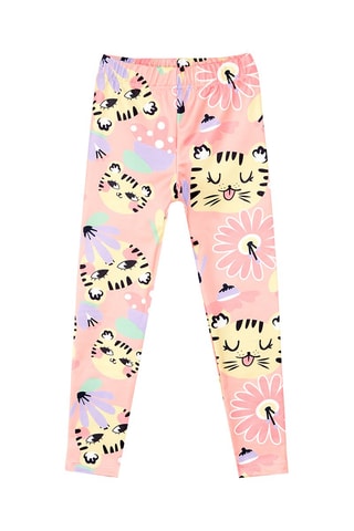 Camiseta y leggings - Blanco y rosa