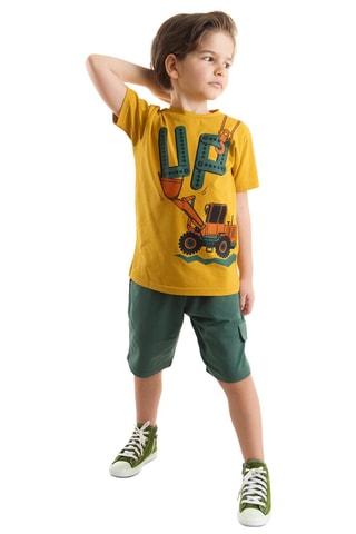 Camiseta y short - Caqui y mostaza