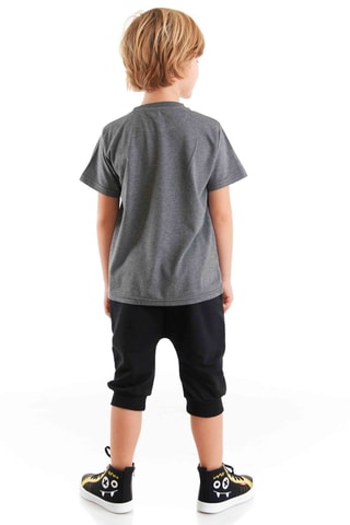 Camiseta y sarouel - Gris y negro
