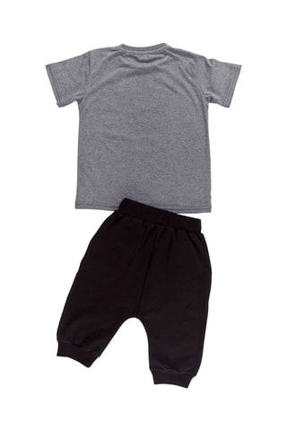 Camiseta y sarouel - Gris y negro