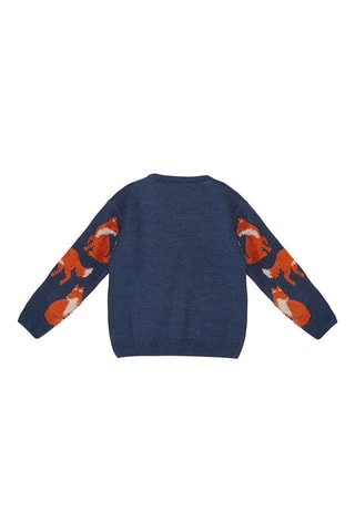 Trui Blauw en Oranje- Mushi - Blauw
