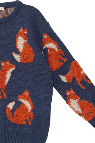 Trui Blauw en Oranje- Mushi - Blauw
