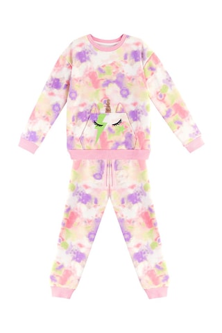 Sudadera y pantalón de chándal Tie-dye Unicorn - Rosa