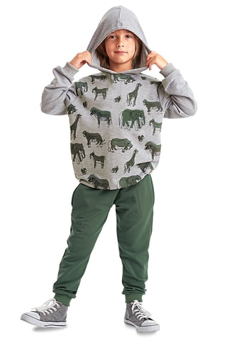 Sweater met Capuchon en Joggingbroek - Mushi - Groen