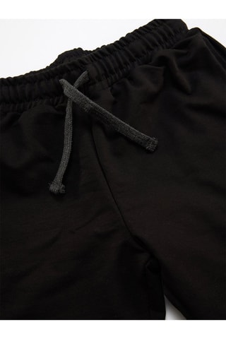 Camiseta y short efecto doble prenda - Negro