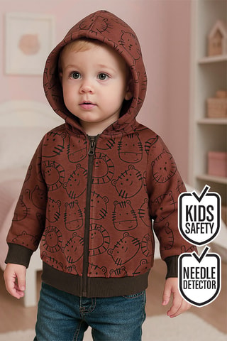 Sweater met Capuchon Bruin - Denokids - Bruin