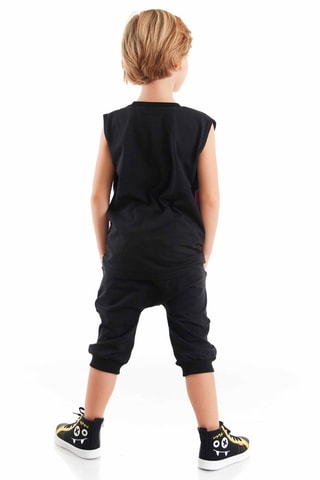 Camiseta y sarouel - Negro y violeta