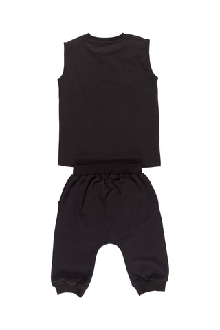 Camiseta y sarouel - Negro y violeta
