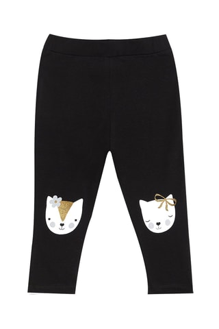 Camiseta y leggings - Negro y antracita