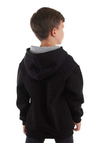 Sweater met capuchon - Denokids - Zwart