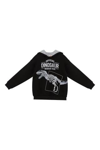 Sweater met capuchon - Denokids - Zwart