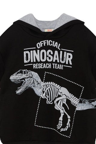 Sweater met capuchon - Denokids - Zwart