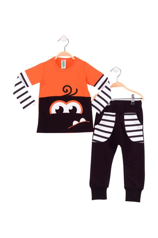 Camiseta y pantalón de chándal - Denokids - Naranja