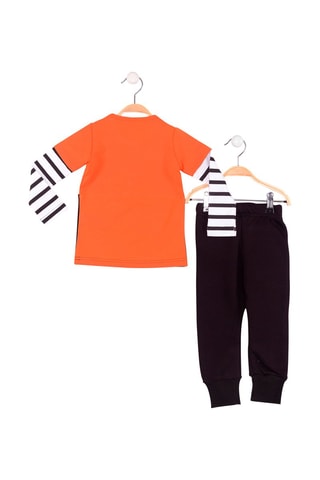 Camiseta y pantalón de chándal - Denokids - Naranja