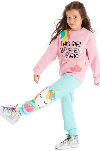 Sudadera y pantalón de chándal Magic - Denokids - Blanco, negro, azul, amarillo y rosa