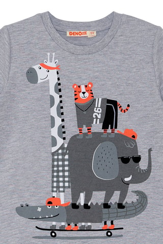 Camiseta y pantalón de chándal - Negro y gris