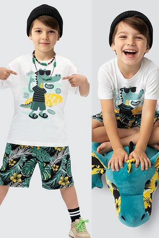Camiseta y short Tropik - Blanco