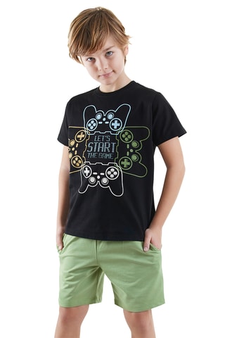 Camiseta y short Start Game - Negro