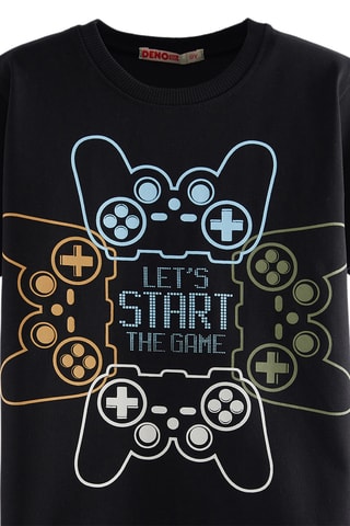 Camiseta y short Start Game - Negro