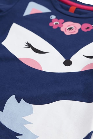 Camiseta y pantalón de chándal Cute Fox - Denokids - Azul