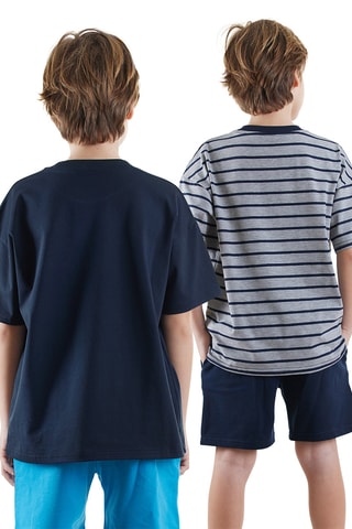 2 Oversized T-shirts - Marineblauw en grijs