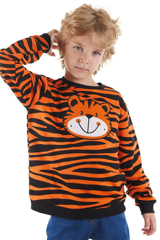 Sweater - Zwart en oranje
