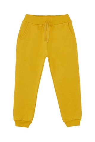 T-shirt en Joggingbroek - Antraciet en mosterdgeel