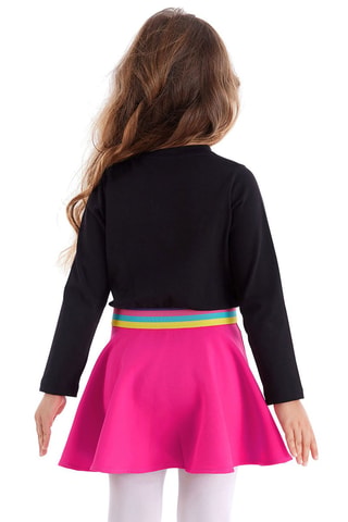Vestido efecto doble prenda Emoji - Negro