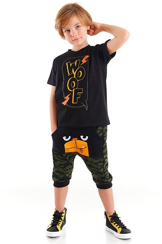 Camiseta y sarouel - Negro y caqui