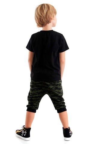 Camiseta y sarouel - Negro y caqui