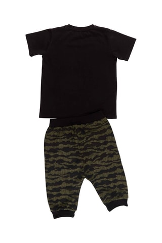 Camiseta y sarouel - Negro y caqui